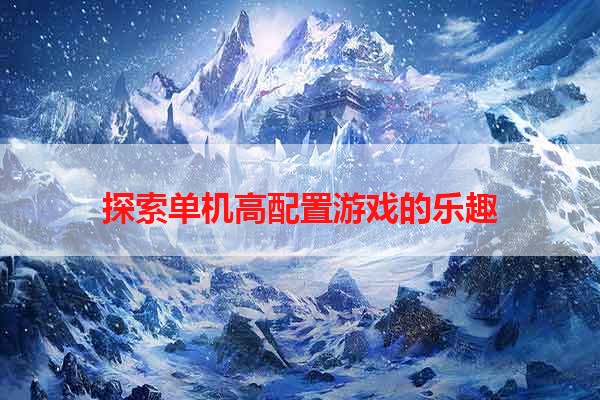 探索单机高配置游戏的乐趣