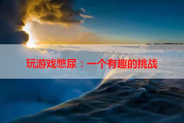 玩游戏憋尿：一个有趣的挑战